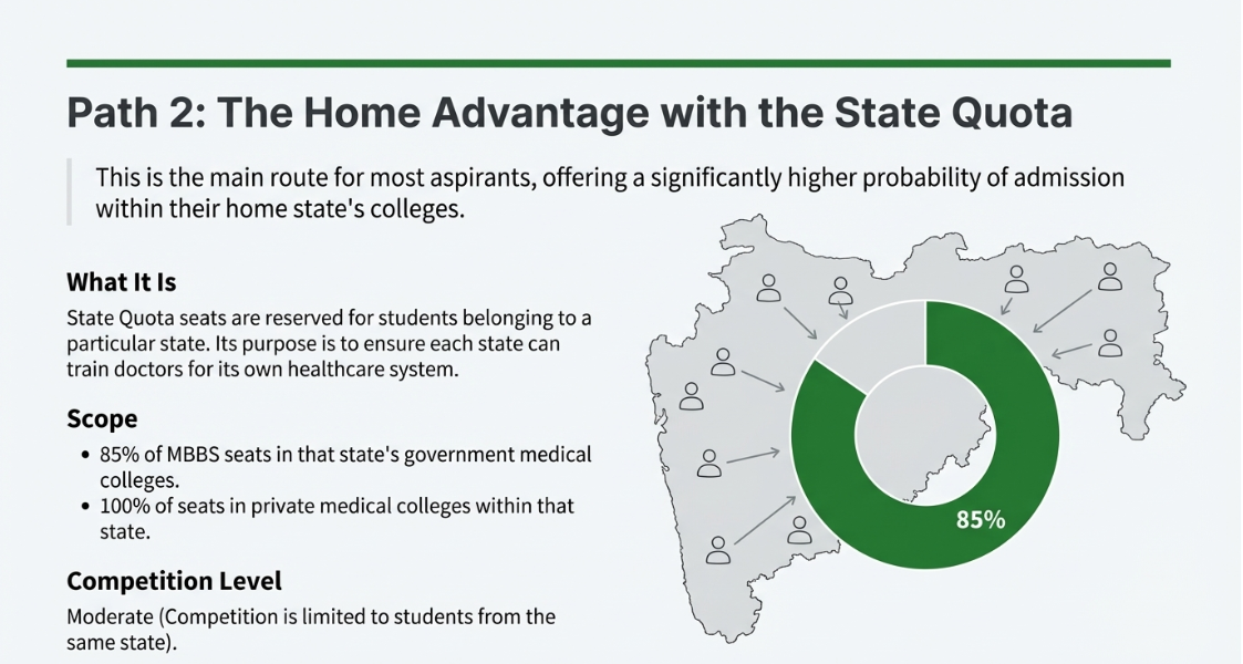 How many seats come under State Quota?